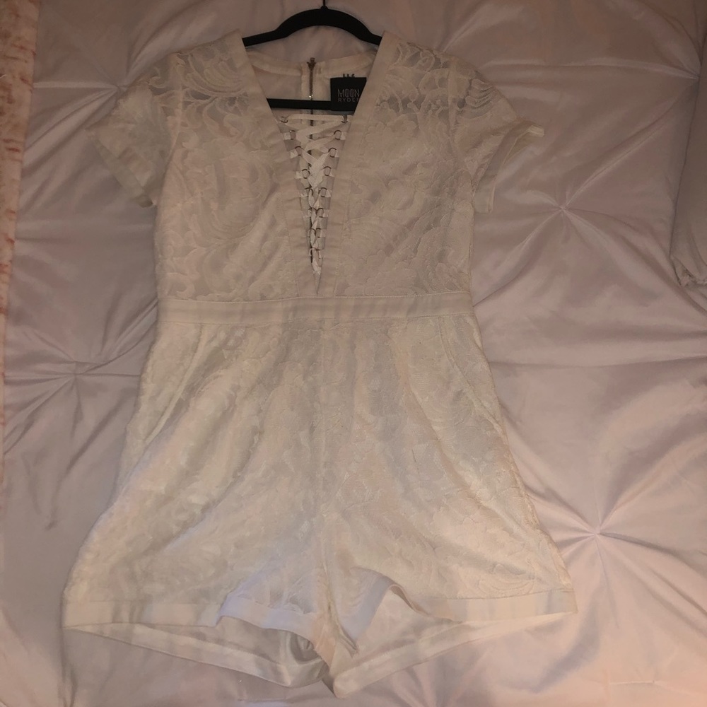 White lace romper